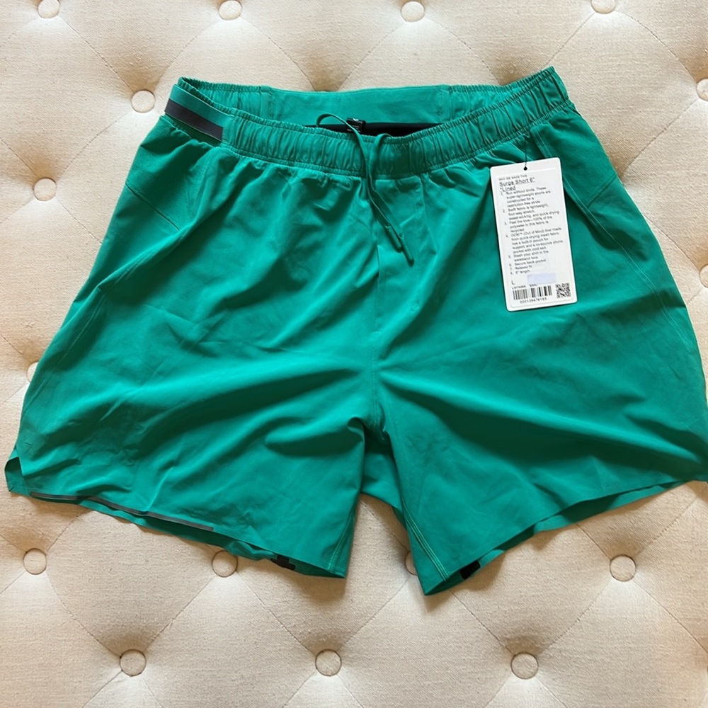 Men’s nwt lululemon surge 6” short